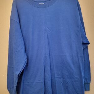 Jerzees Blue V-Neck Tee